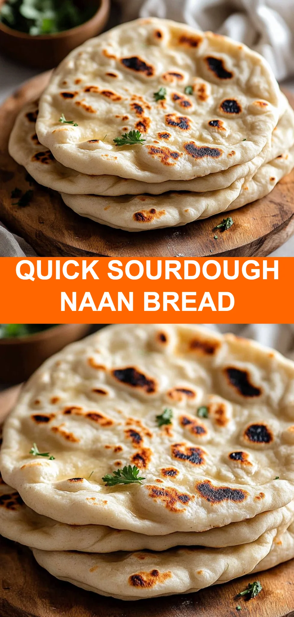 Quick Sourdough Naan Bread
