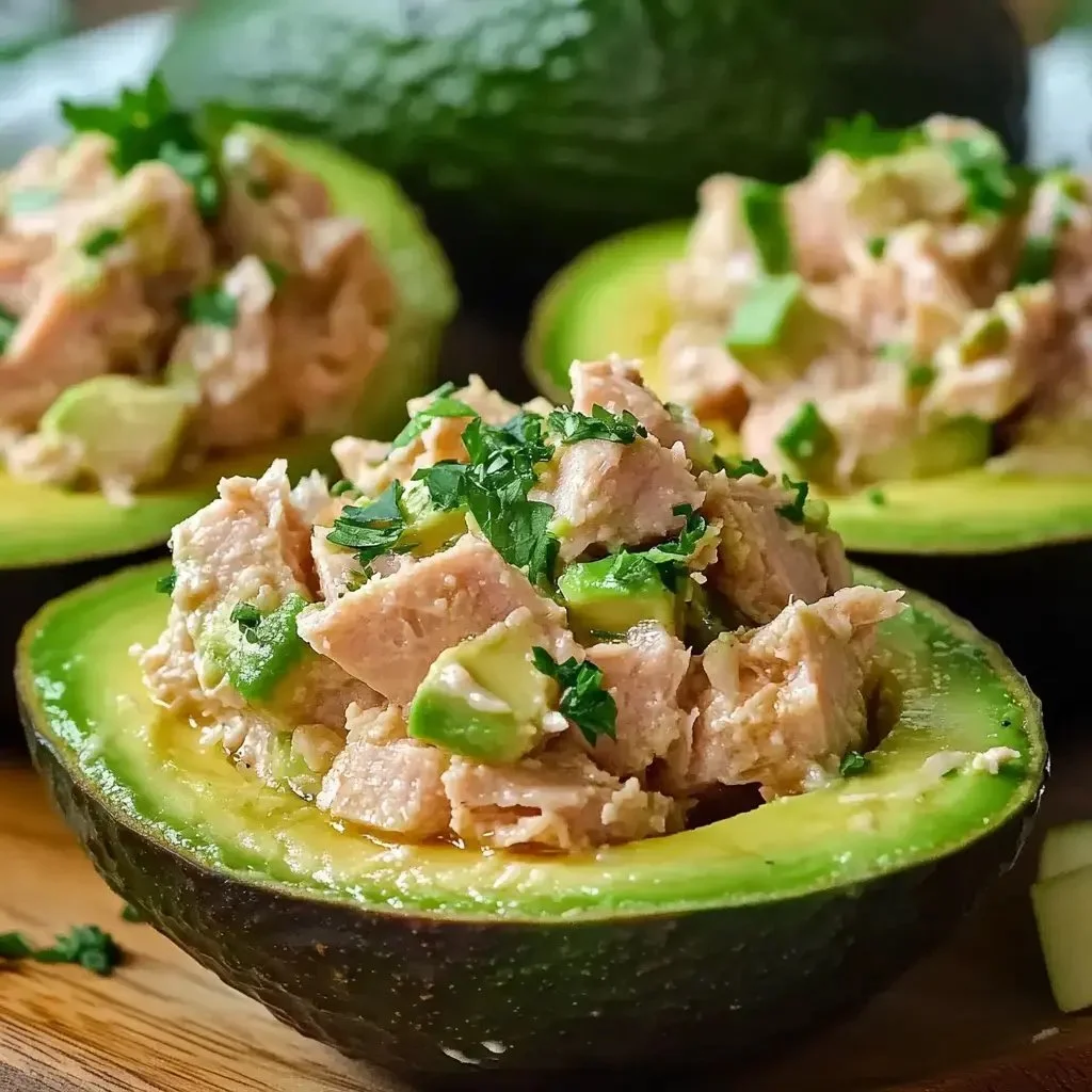 Quick and healthy tuna avocado boats recipe for a nutritious snack.