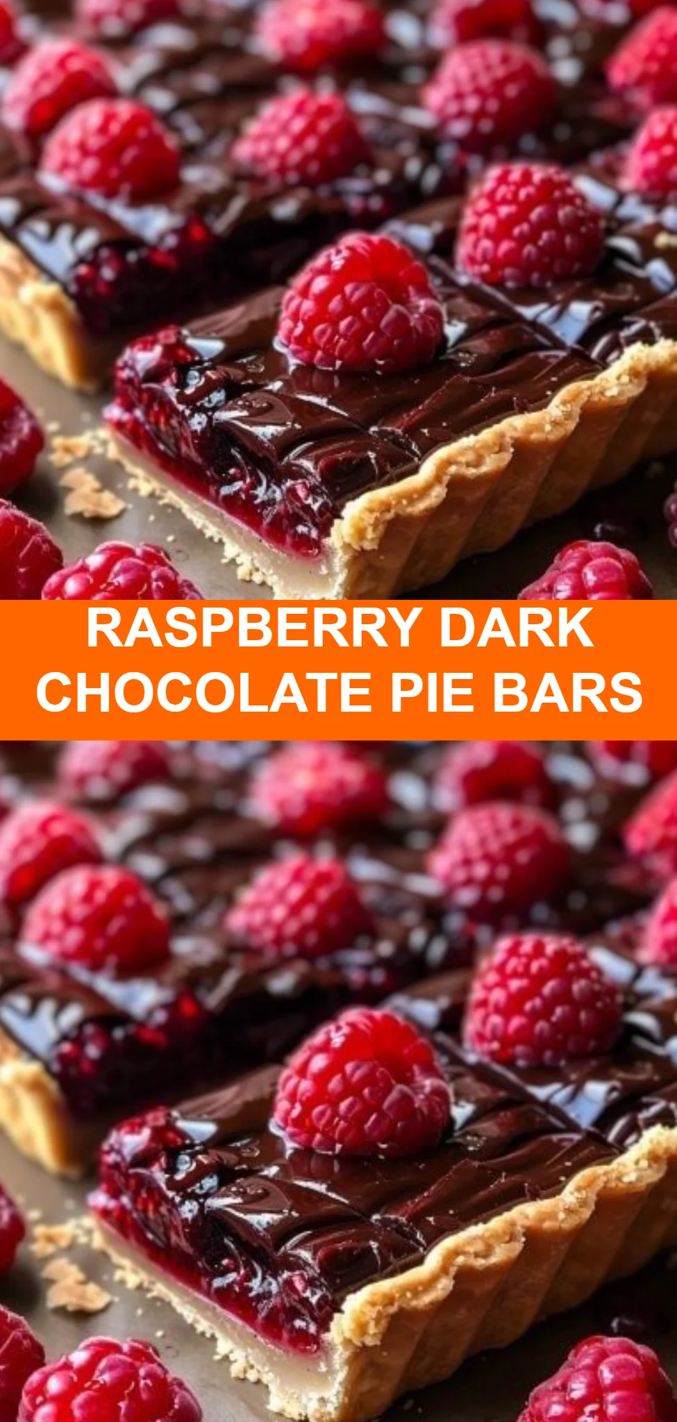 Raspberry Dark Chocolate Pie Bars