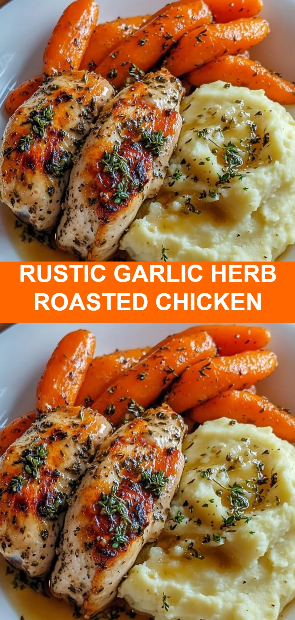 Rustic Garlic Herb Roasted Chicken