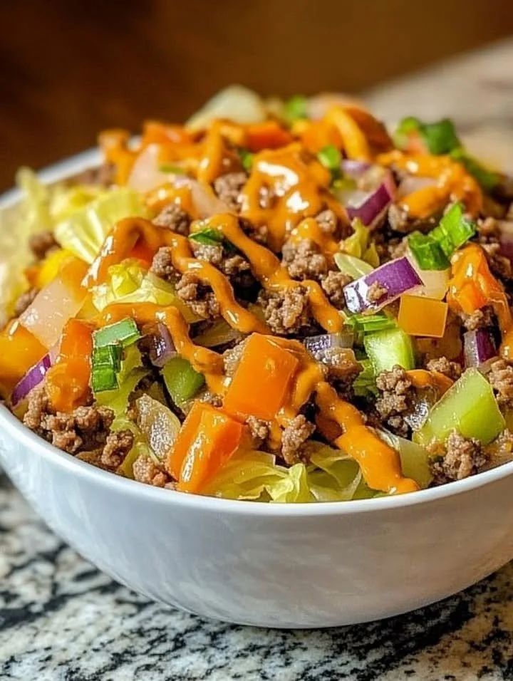 Savory ground beef stir-fry with cabbage served in a skillet