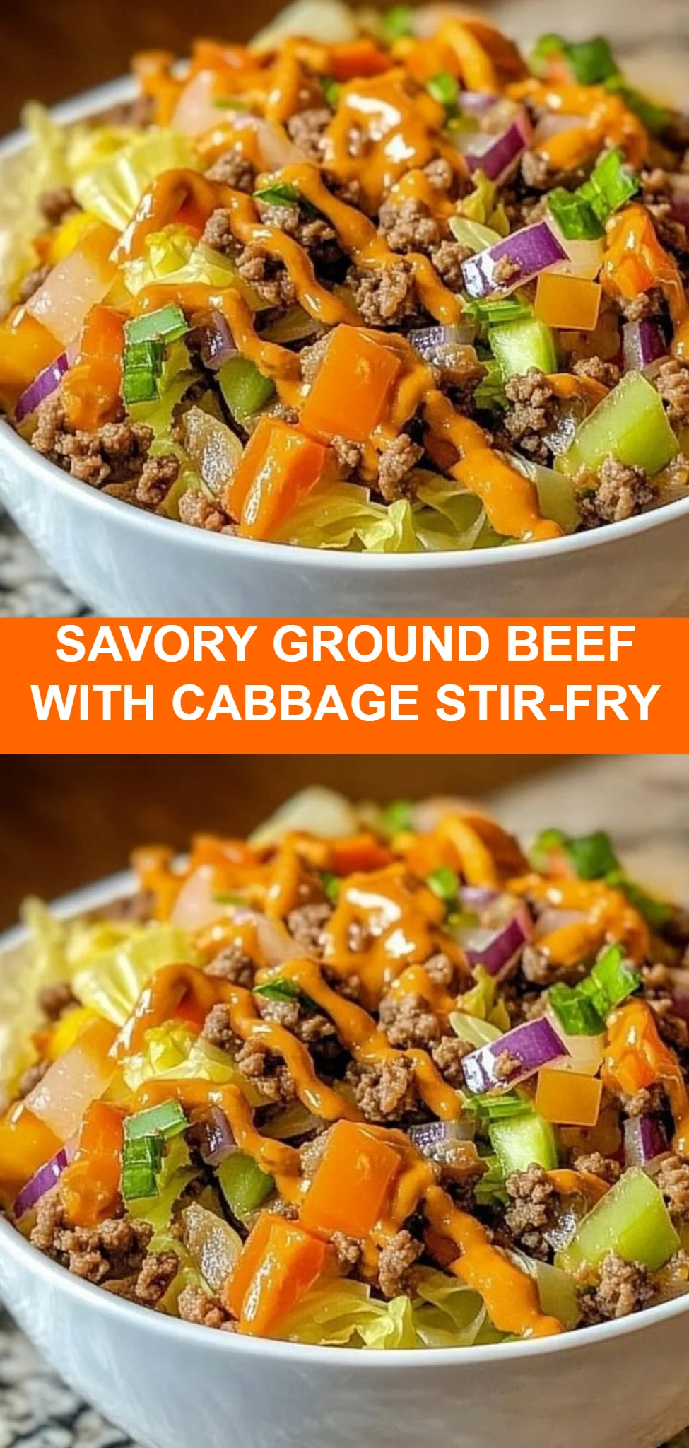Savory Ground Beef with Cabbage Stir-Fry