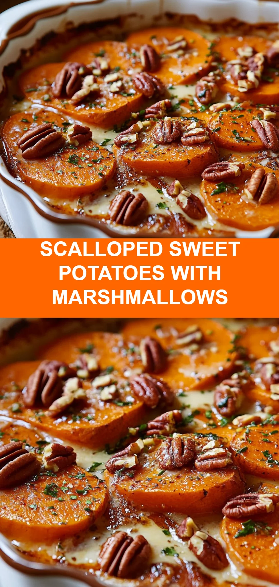 Scalloped Sweet Potatoes with Marshmallows