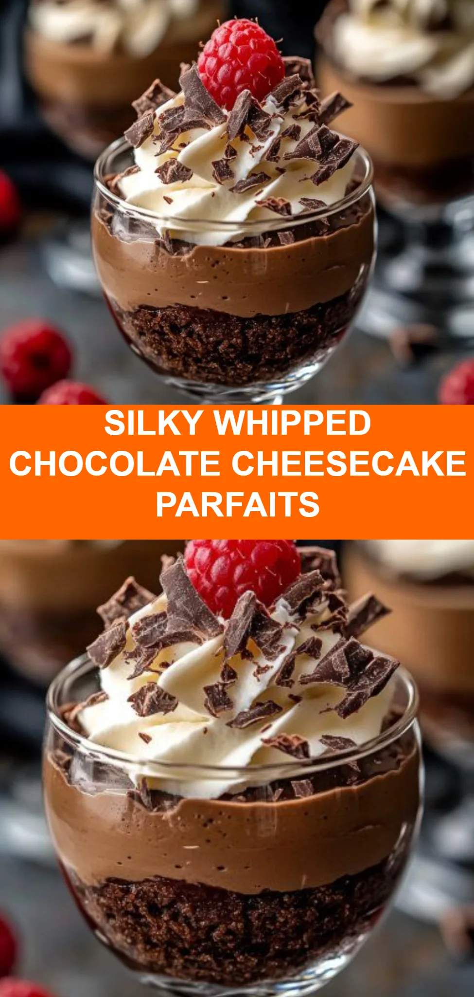 Silky Whipped Chocolate Cheesecake Parfaits