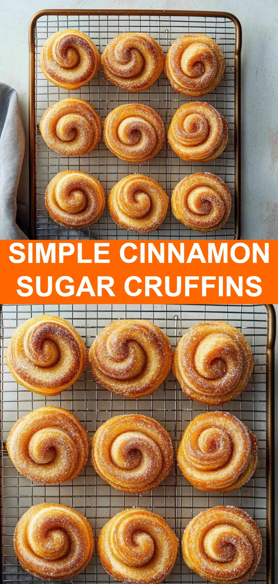 Simple Cinnamon Sugar Cruffins