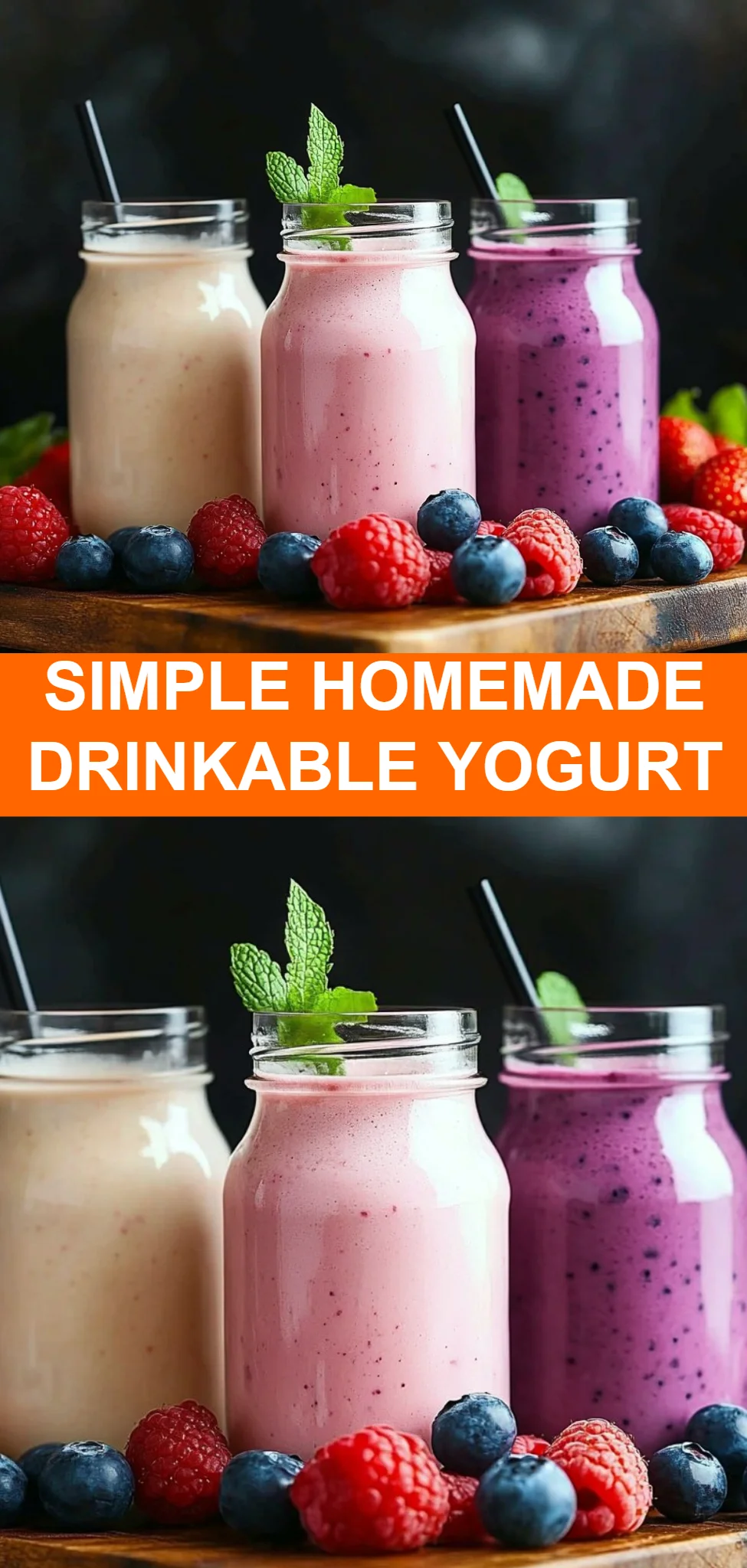 Simple Homemade Drinkable Yogurt
