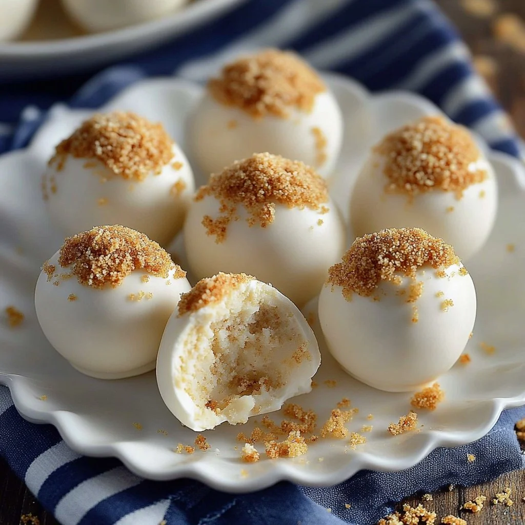 Delicious handmade pumpkin spice truffles on a rustic wooden table.