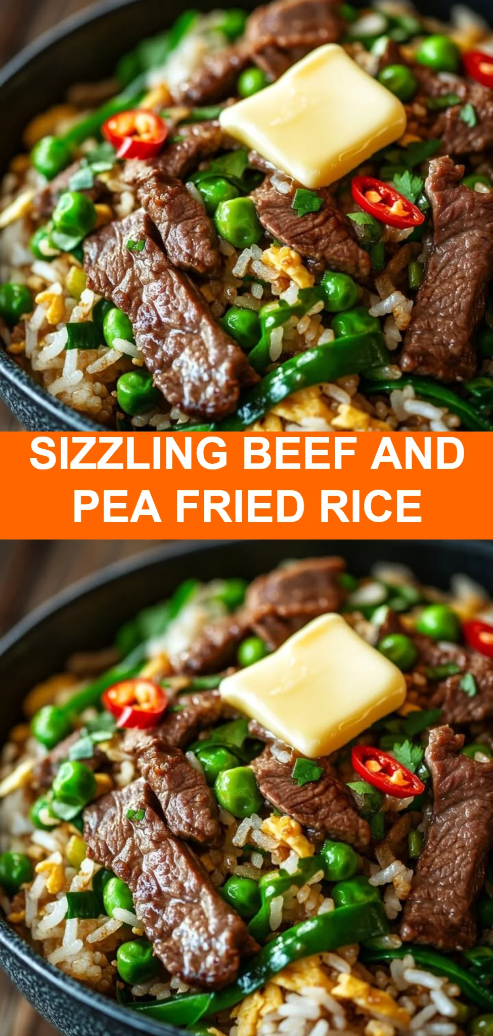 Sizzling Beef and Pea Fried Rice