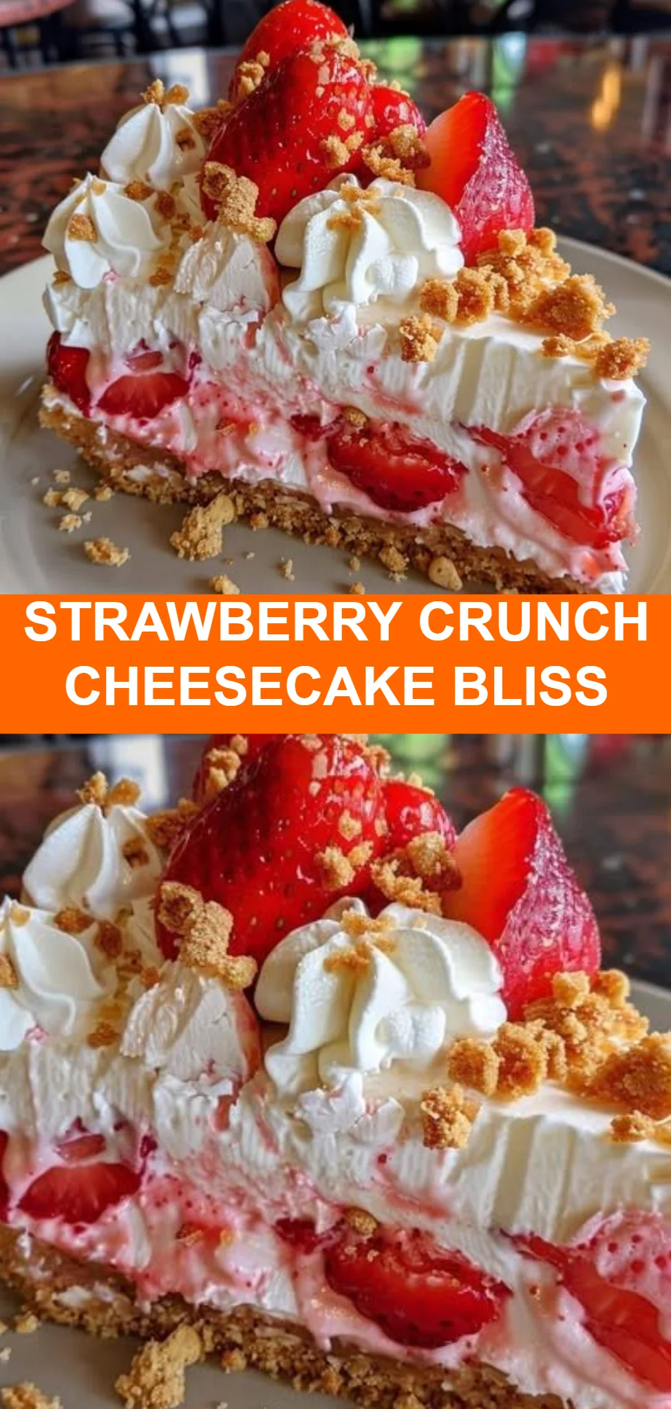Strawberry Crunch Cheesecake Bliss