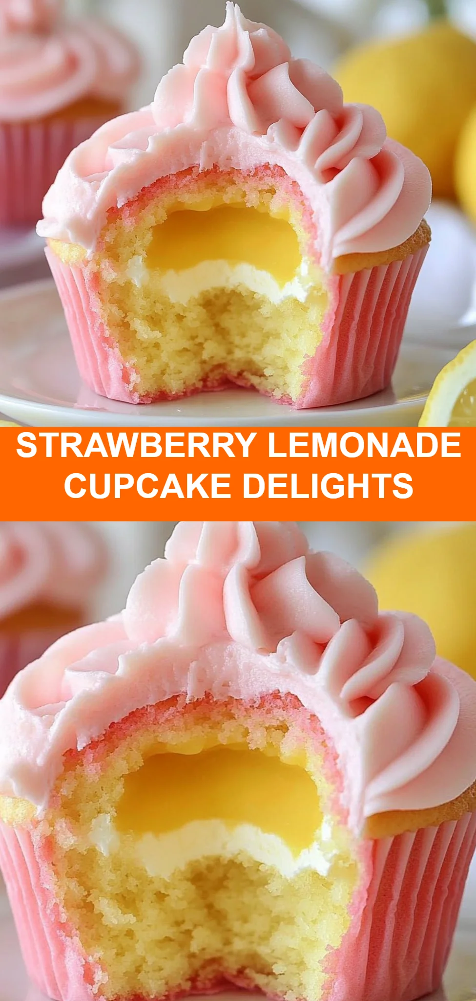 Strawberry Lemonade Cupcake Delights