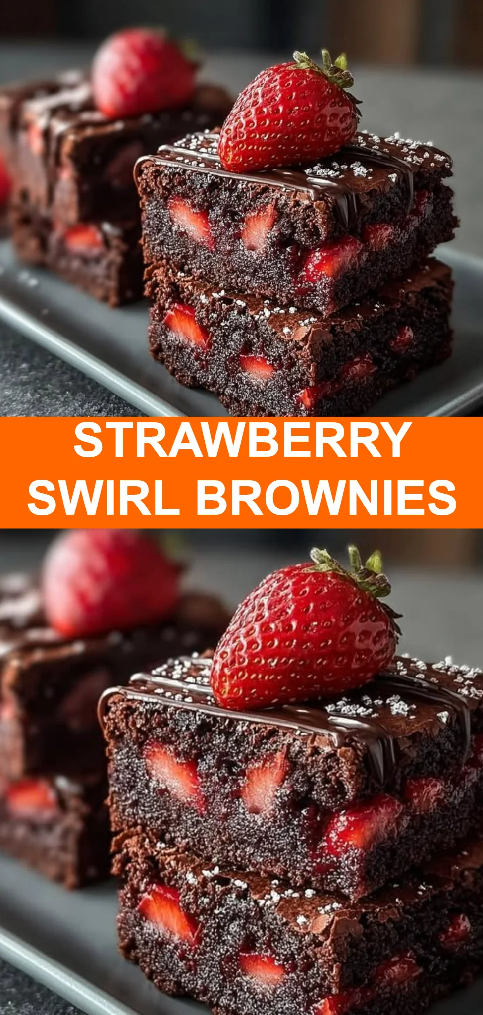 Strawberry Swirl Brownies