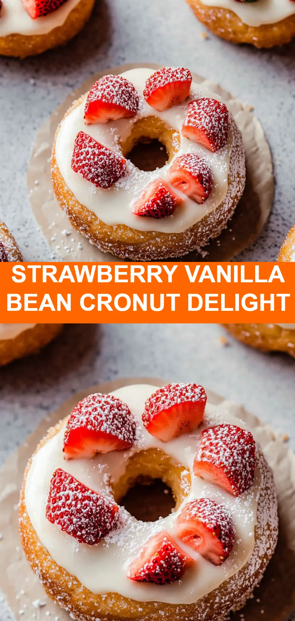 Strawberry Vanilla Bean Cronut Delight