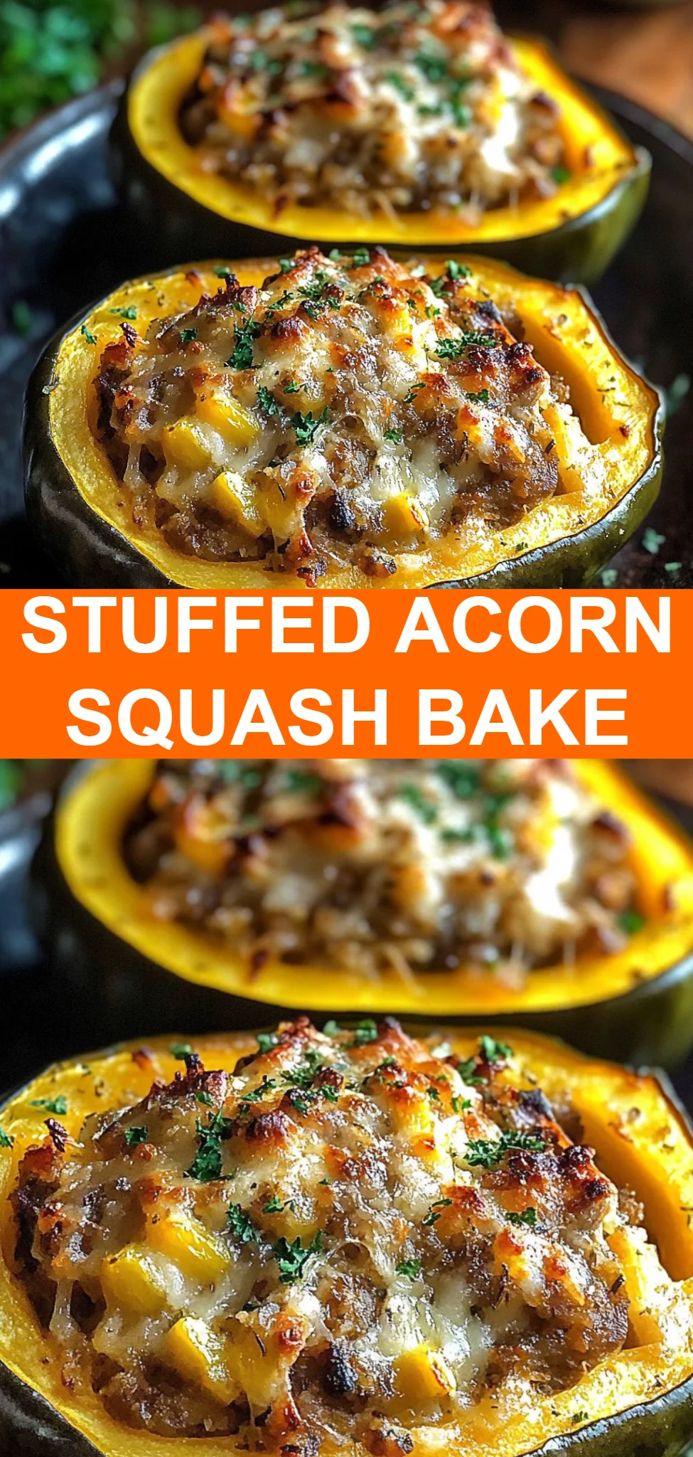 Stuffed Acorn Squash Bake