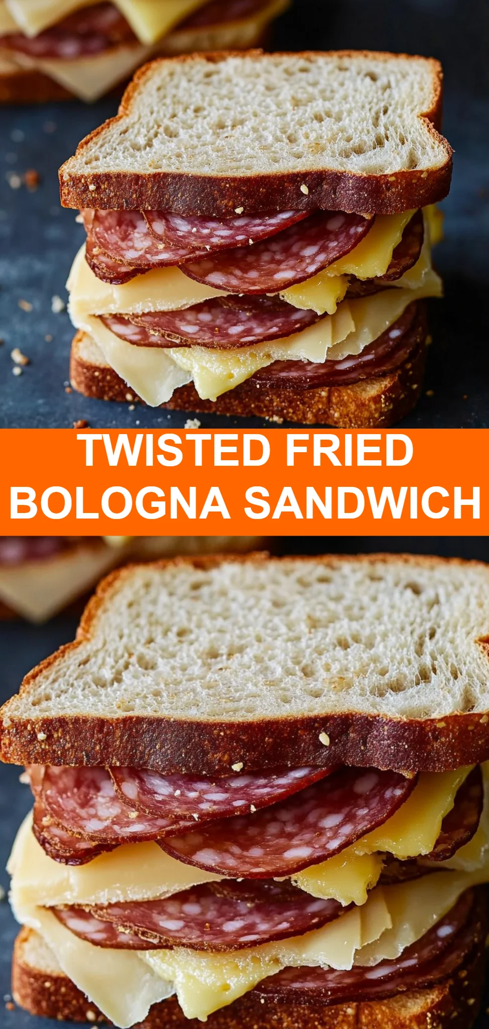 Twisted Fried Bologna Sandwich