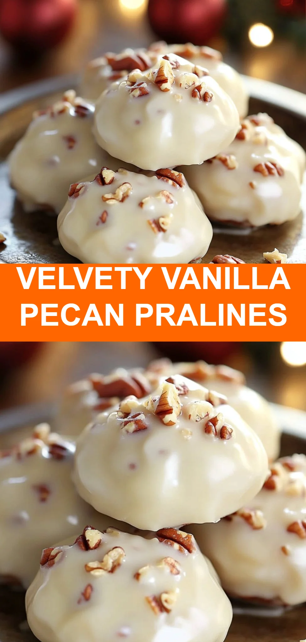 Velvety Vanilla Pecan Pralines